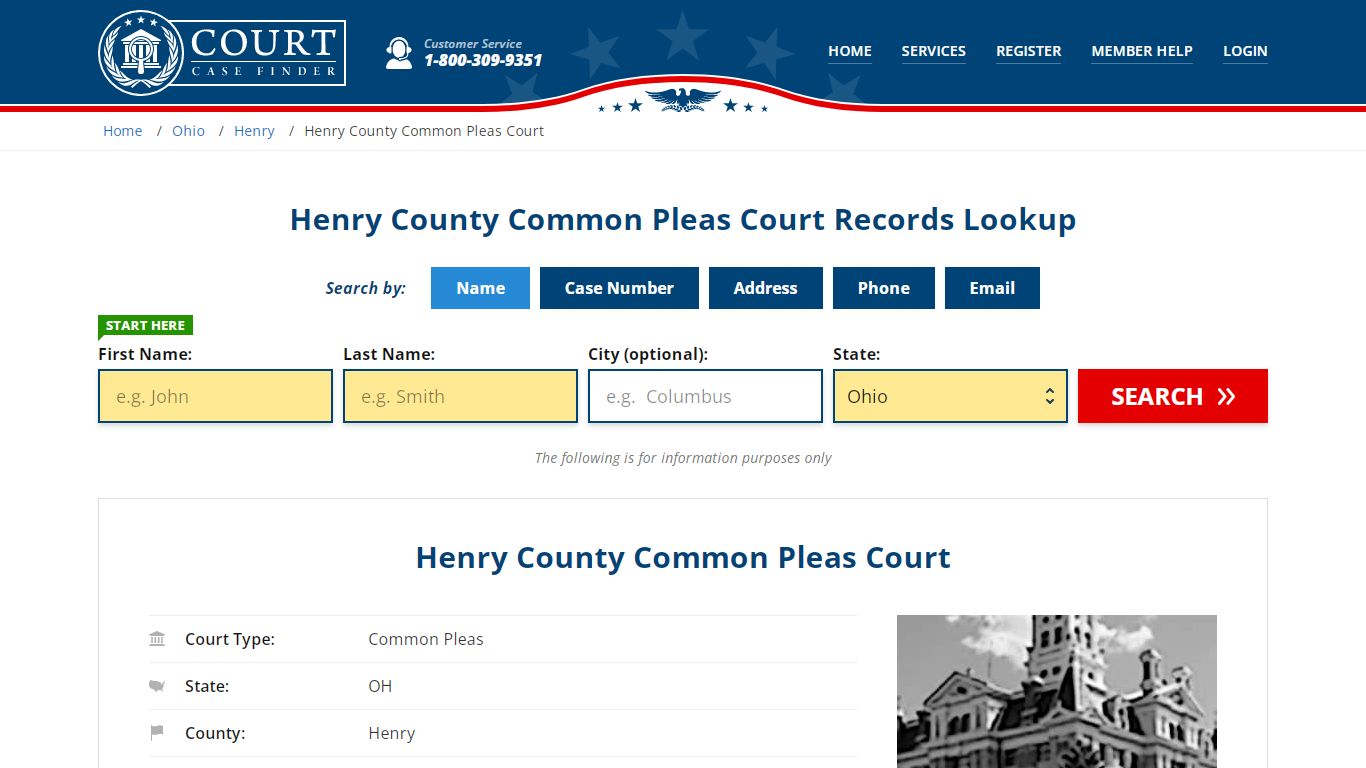 Henry County Common Pleas Court Records Lookup